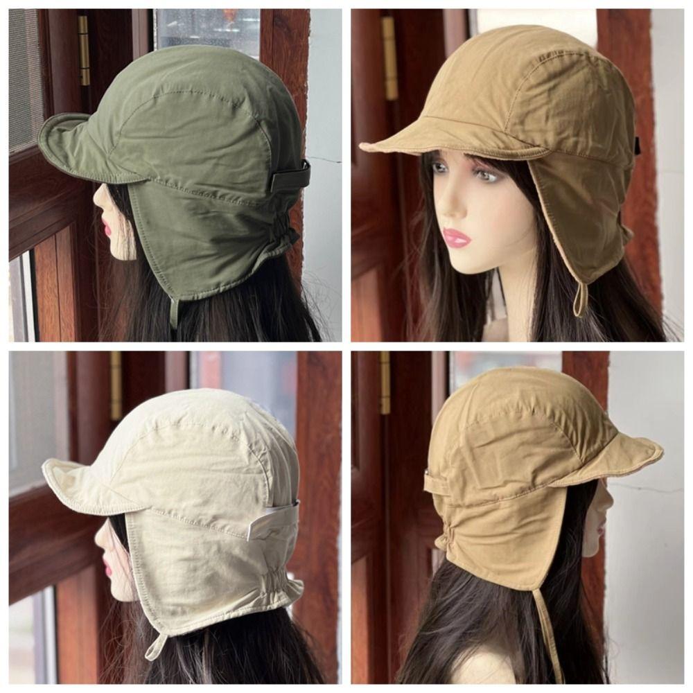 Winter Cap Earflap Hat Ear Protection Velvet Pilot Hat Lei Feng Cap Bonnet Hat  Outdoor Sports