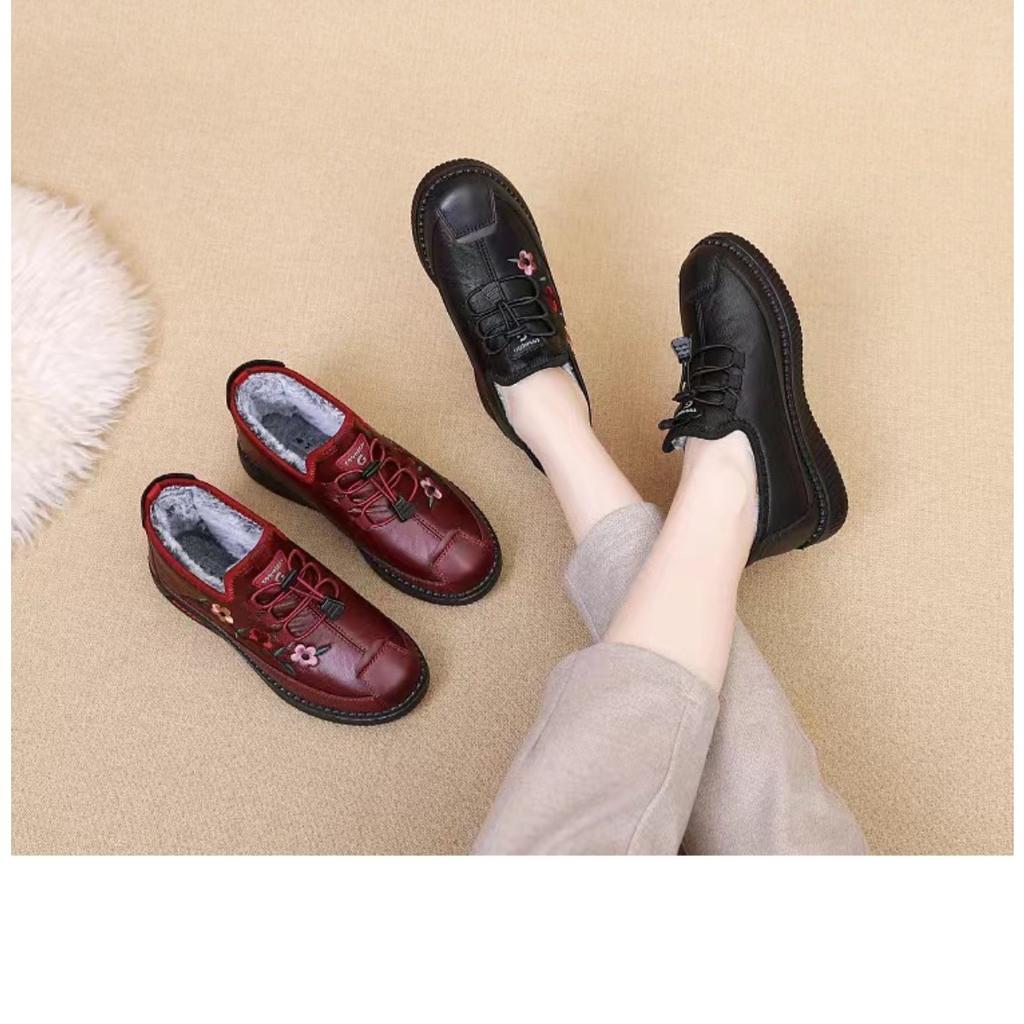 Damen, Rutschfeste Baumwollschuhe, Plüsch- und Verdickte Schuhe, Warme Schuhe, Flache Schuhe, Dicke Schuhe, Bequeme Schuhe, Atmungsaktive Schuhe