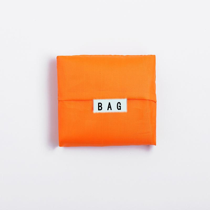 Solid Color Foldable Shopping Bag Eco Reusable Tote Oxford Fabric Casual Large-capacity Shopping Bag Home Storage Bag Supplies CLE