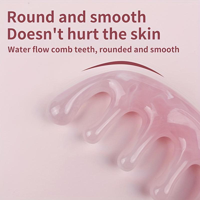 1pc Ergonomic Scalp Massage Comb - Wide Tooth, Resin Handle with Textured Bristles for All Hair Types, Portable Meridian Comb for Men & Women