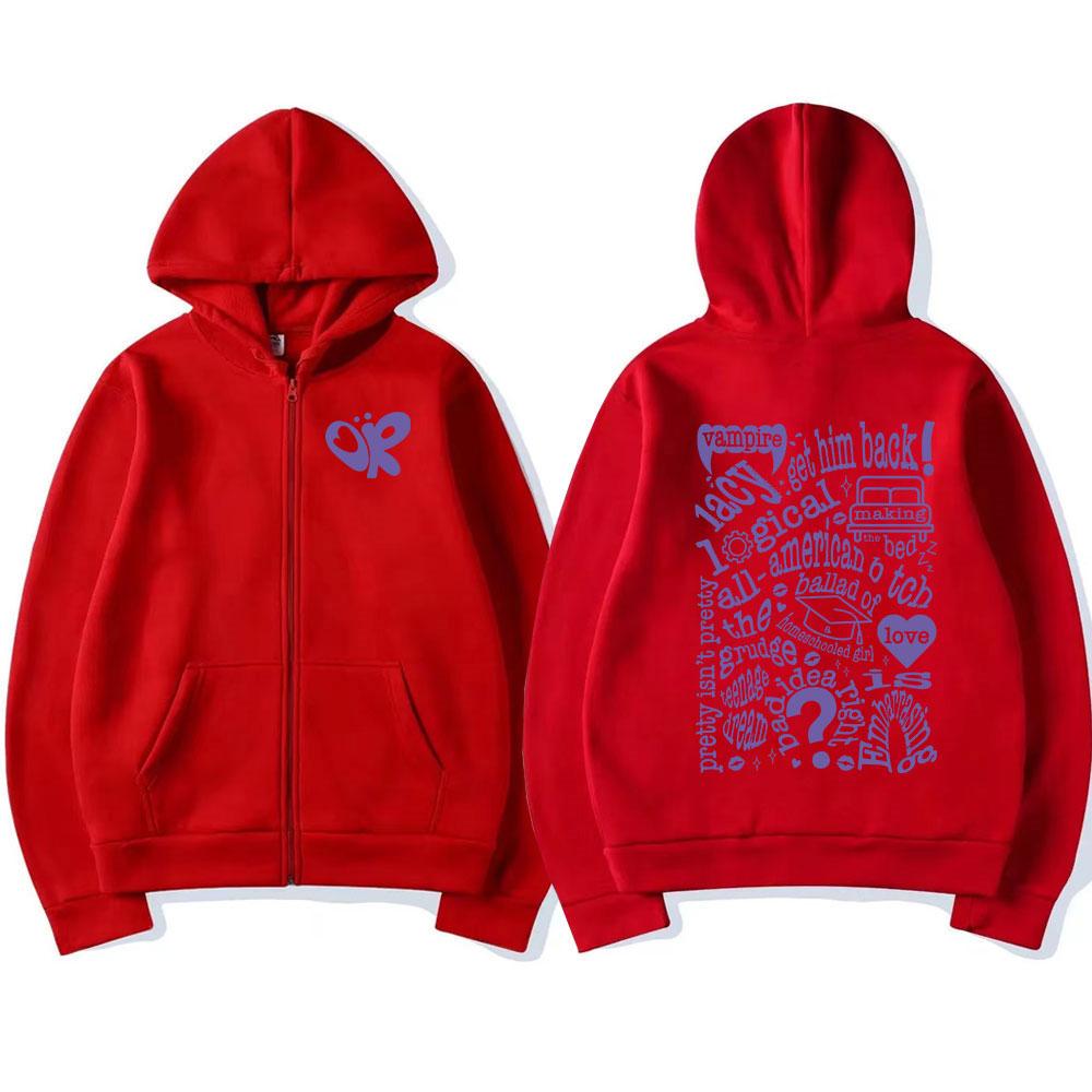Sour Guts Vampire Zipper Hoodies Men Women Clothing Fashion Zip Up Sweatshirts Harajuku Hip Hop Oversized Pullovers Jackets Coat