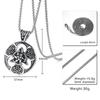 Men's European Punk Trinity Knot Pendant Necklace with Stainless Steel Chain