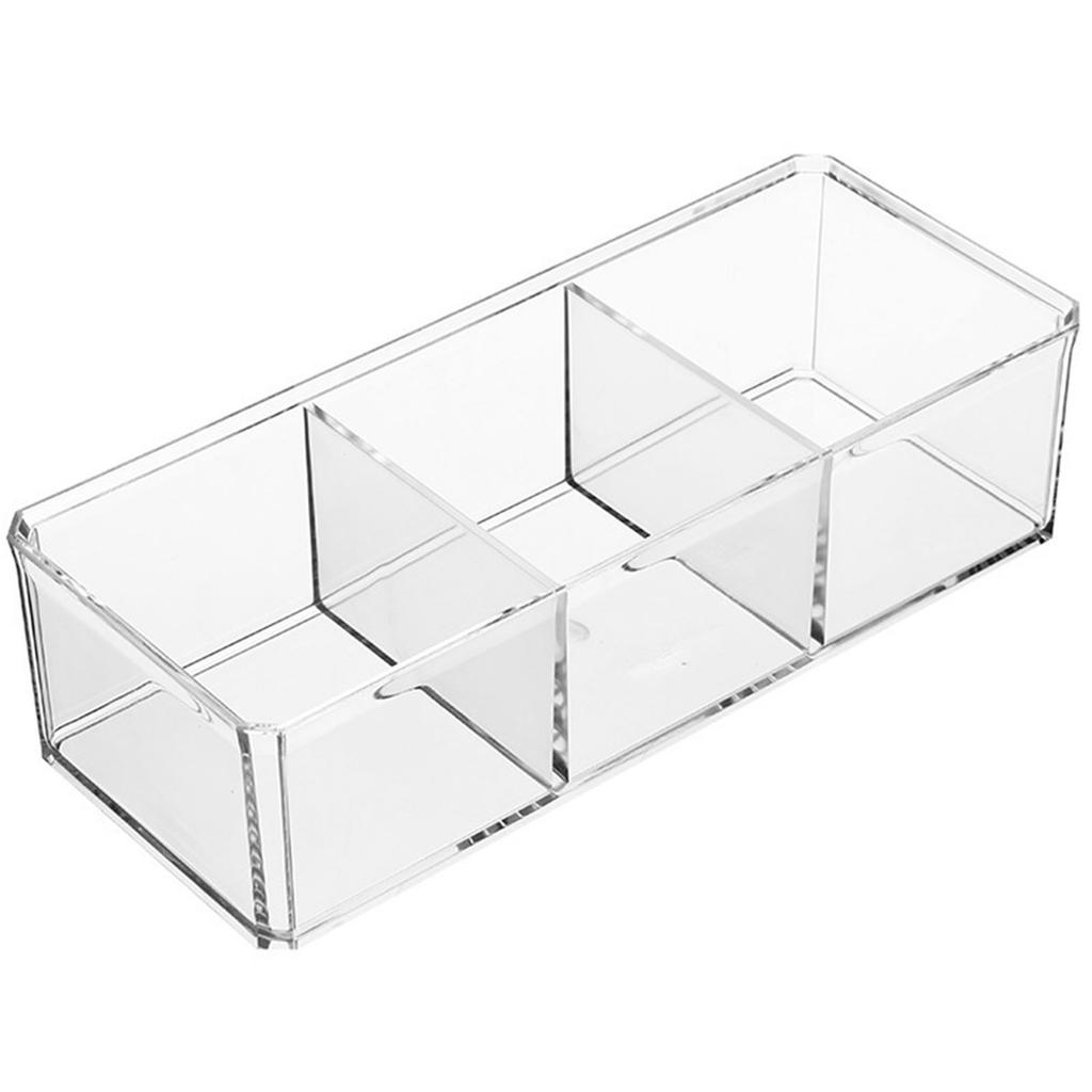 Tea Bag Clear Storage Box Stackable Cosmetic Case Desktop Makeup Stationery Organizer for Bathroom Kitchen Home Organization