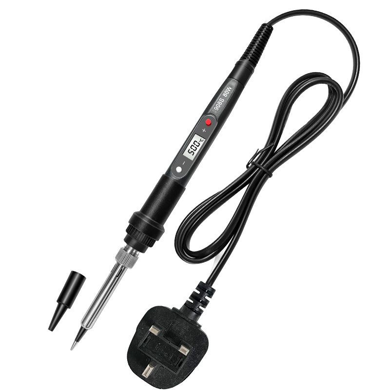 80W Elektrisches Lötkolben-Set mit LED-Anzeige & Einstellbarer Temperatur für Haushaltsreparaturen