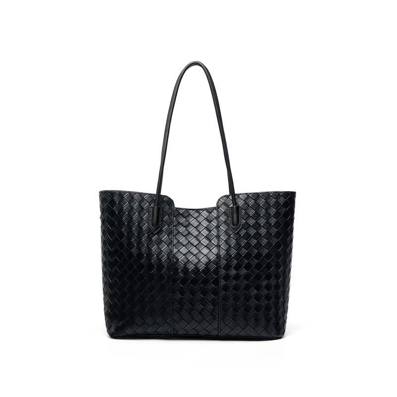 Underarm Commute, High-end Sense, Large-capacity Women's Tote Bag, Leather Fashion Women's Shoulder Bag, Hand-woven Bag