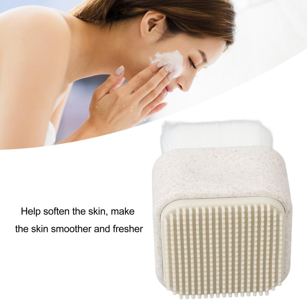 Face Cleanser Brush Face Scrubber Double Sided Cleaning Skin Massage Exfoliation Portable Silicone Facial Cleansing Brush