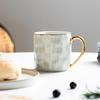 Unique Design Drinkware Nordic Delicate Handmade Luxury Ceramic Coffee Mugs With Gold Rim