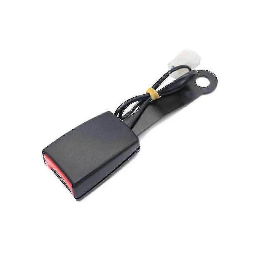 Car Seat Belt Buckle Camlock Plug Connector with Warning Cable, 1pc Black Replacement Part, Fits 2022mm Inserts, Durable ABS Plastic with Heat-Treated
