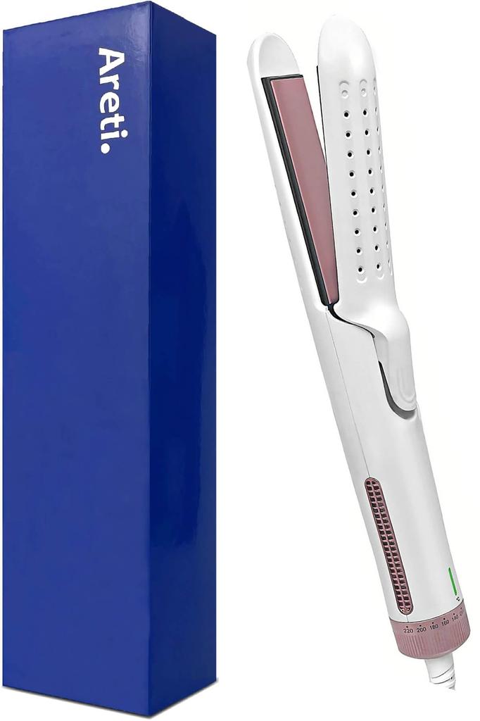 Areti ReiMagic i2133GD 25mm Hair Iron, Straight/Curl, 2-Way, with Fan Function, Ceramic Coating, and Cool Magic