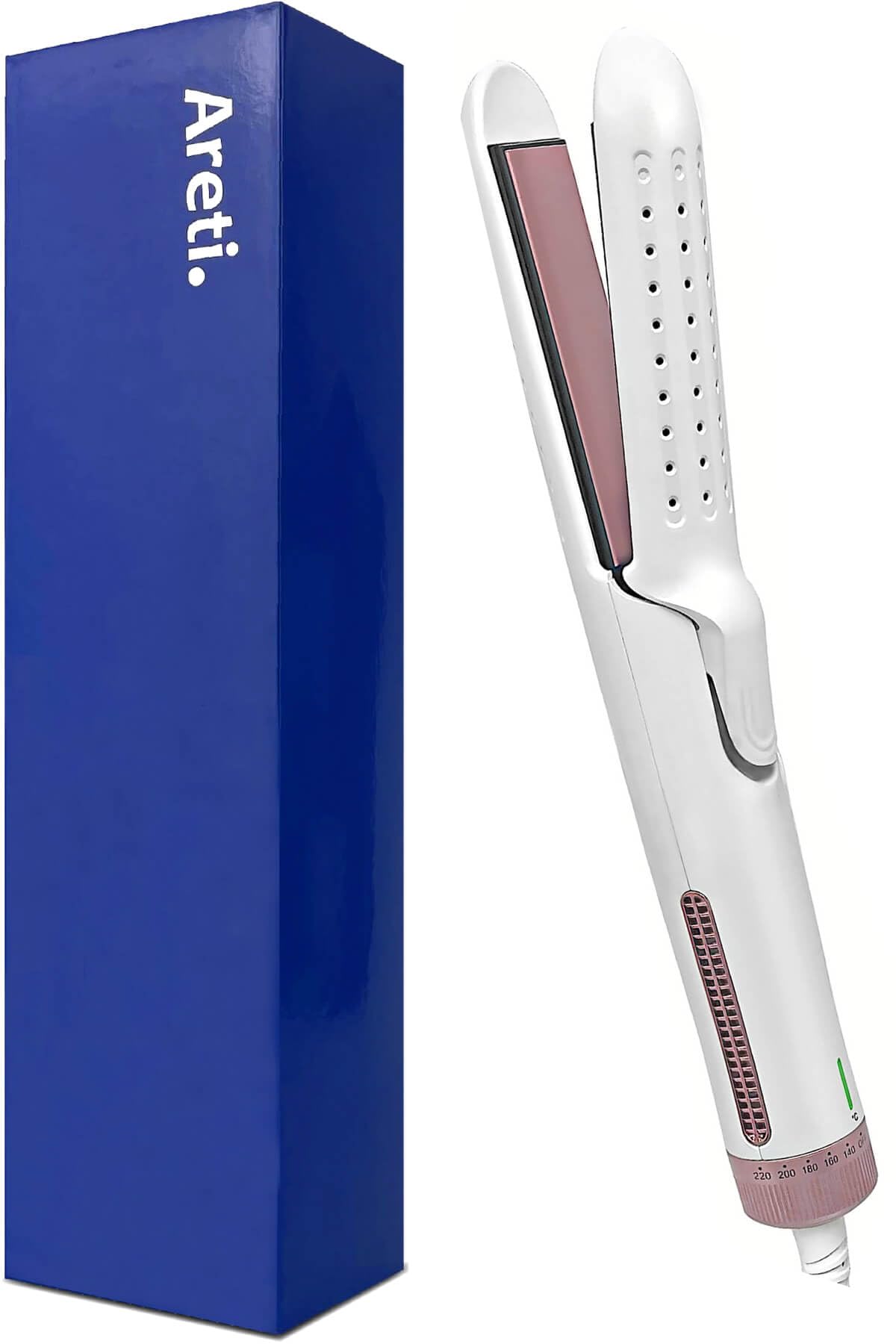 

Areti ReiMagic i2133GD 25mm Hair Iron, Straight/Curl, 2-Way, with Fan Function, Ceramic Coating, and Cool Magic