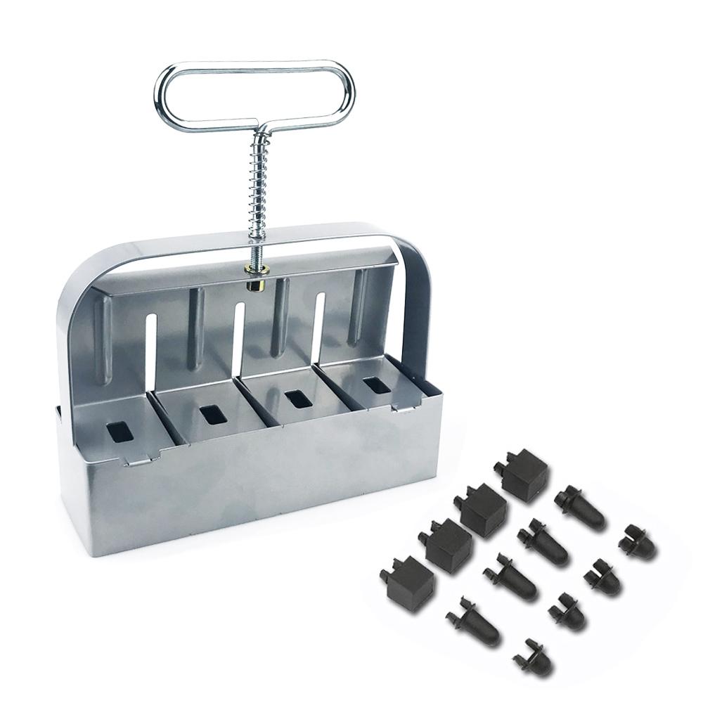 New Handheld Seedling 4 Soil Block Maker 2 Inch Soil Blocking Tool for Garden Prep Seedlings Cuttings Greenhouse Garden Supplies
