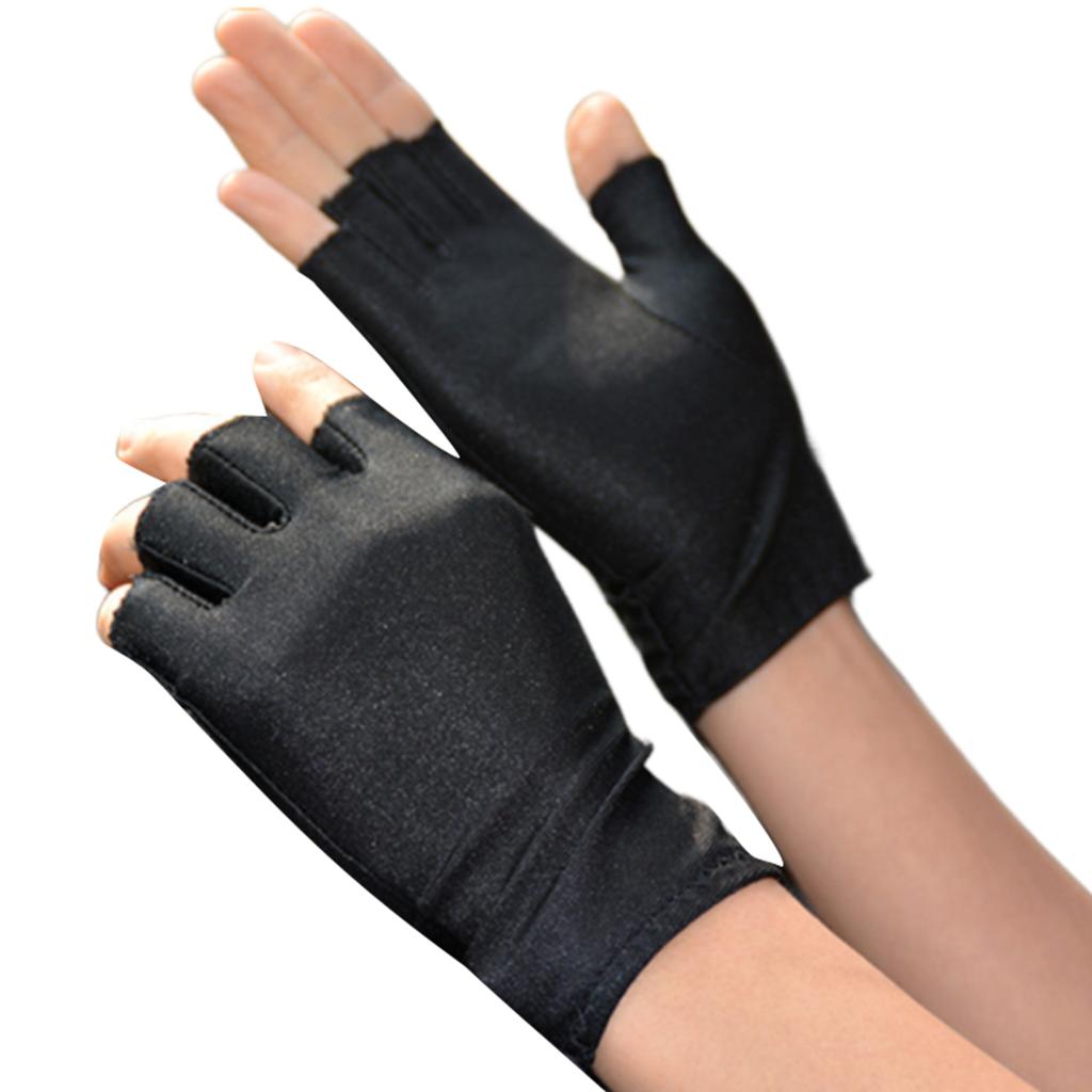 Sunblock Fingerless Gloves for Women Outdoor Activity Wrist Length Driving Gloves Light Weight Fingerless Sunblock Glove