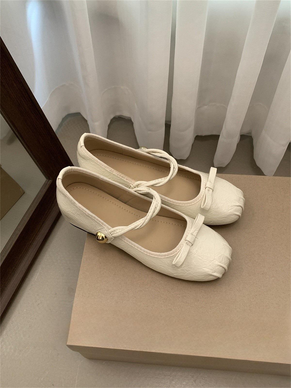 

Inner height increase silver light mouth single shoes women with skirt gentle fairy thick-soled Mary Jane shoes 35