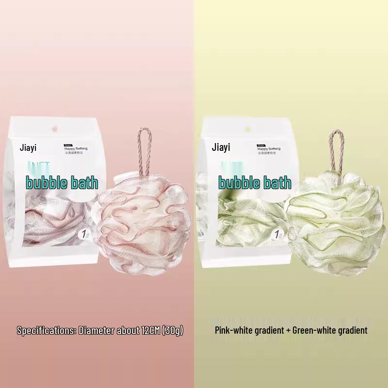 Super Soft Colorful XL Bath Flower Ball - Durable, Individually Packaged, Non-Fall Foam for Bath Use