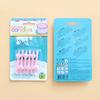 New Ins Style Pink Cartoon Love Flower Birthday Candle Creative Party Short Stem Candle with Base