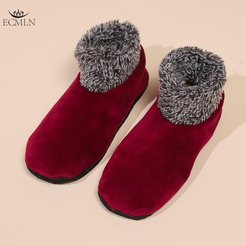 Women's Winter Home Floor Socks Warm Fuzzy Socks with Non Slip Grip Stretch Velvet Slippers Floor Socks