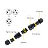 IP68 Waterproof Junction Box Outdoor External Sleeve Coupler M20 Cable Connector Ø4-11mm Wire Range  AC450V 24A  2Way 4Pin