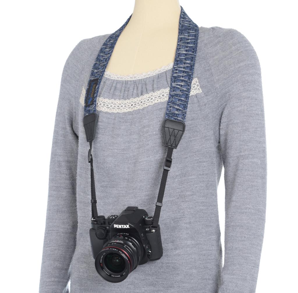 Etsumi Gevaert Earth Shaggy Camera Strap for Made In DSLR/Mirrorless Cameras, Japan, Navy, VGV-008