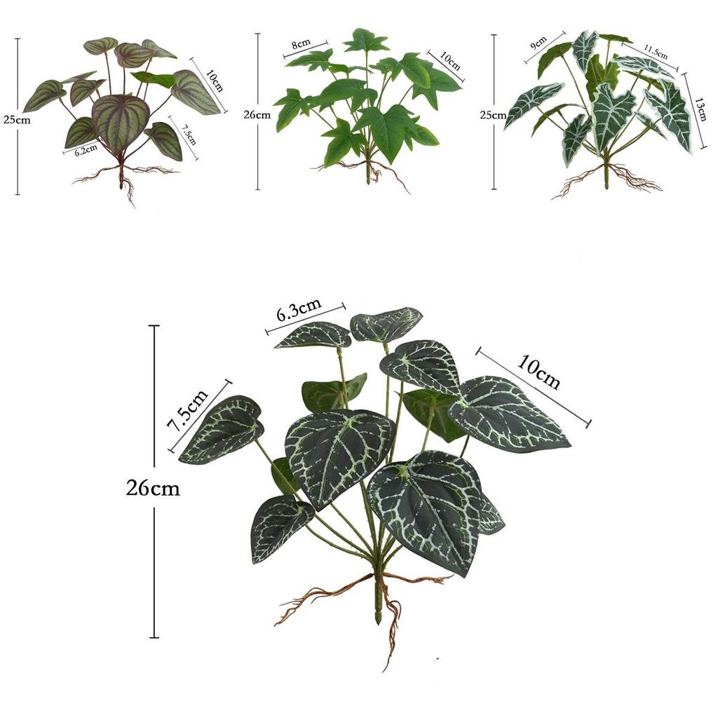 Green Plant Artificial Leaf Wall Decor With Durable Materials For Indoor Garden And Home Office Decor