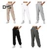 Women Pants High Elastic Waist Ankle Banded Solid Color Casual Soft Warm Pockets Loose Spring Fall Sweatpants Jogging Trousers