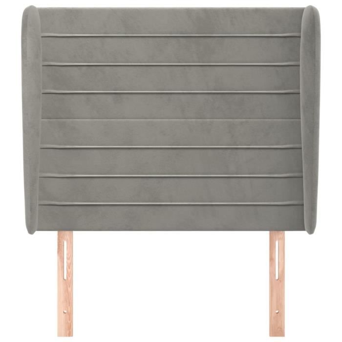 VidaXL Headboard with Ears Light Grey 103x23x118-128 Cm Velvet3118138
