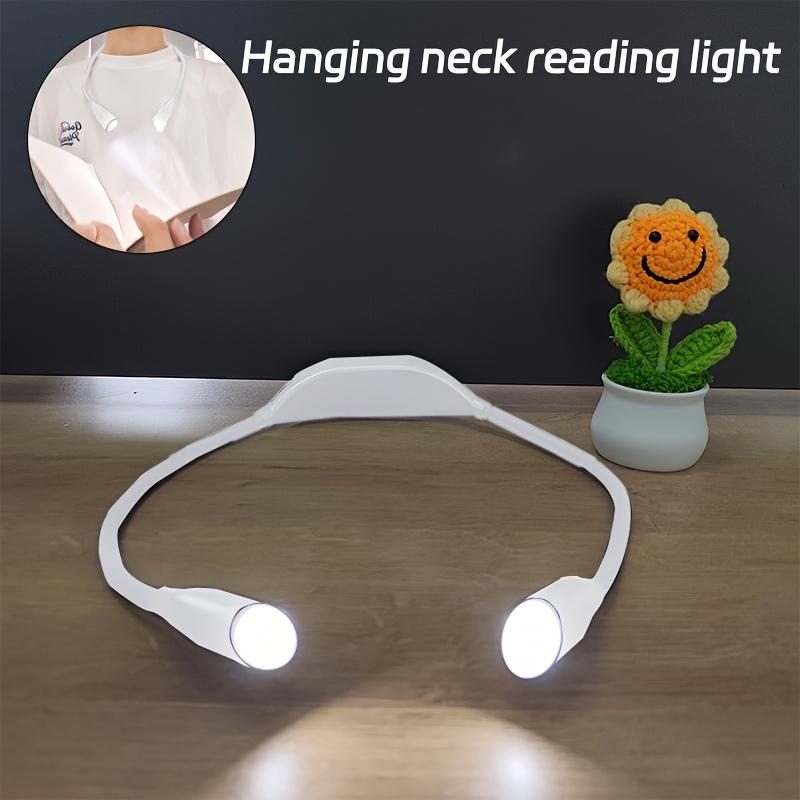 1 LED neck hanging reading light, three-color dimming, portable, 360-degree bending