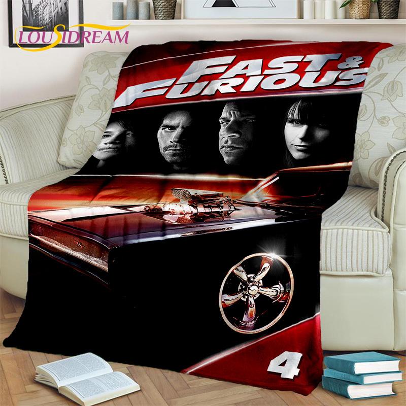 Fast & Furious X 10 Film Druckdecke, Weiche Überwurfdecke für Zuhause Schlafzimmer Bett Sofa Picknick Reise Büro Abdeckdecke Kinder