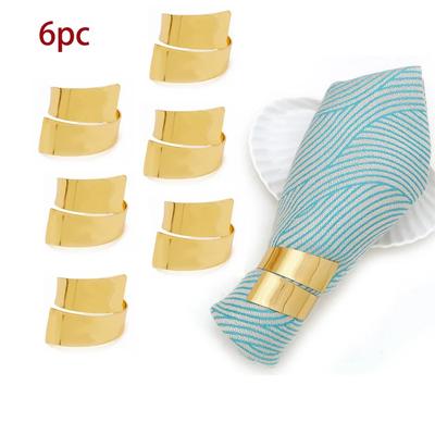 6 Pièces Alliage Métal Serviettes de Service Bague de Mariage Serviette Pour Décoration de Table Porte-Serviettes Anneaux Serviettes Mariage Serviettes de Table