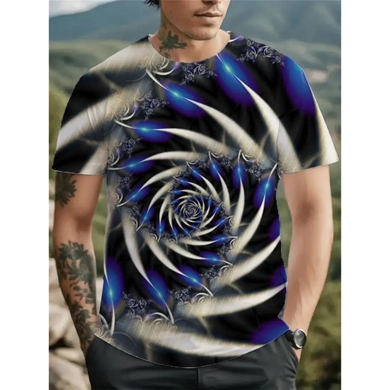Men T-Shirt Summer Tops Colorful Graphic T Shirts Short Sleeve Tee Crew Neck Streetwear Clothes Harajuku 3D Printed Men Clothing