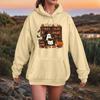 Women Fashion O Neck Long Sleeve Printed Top Hoodie Sweatshirt