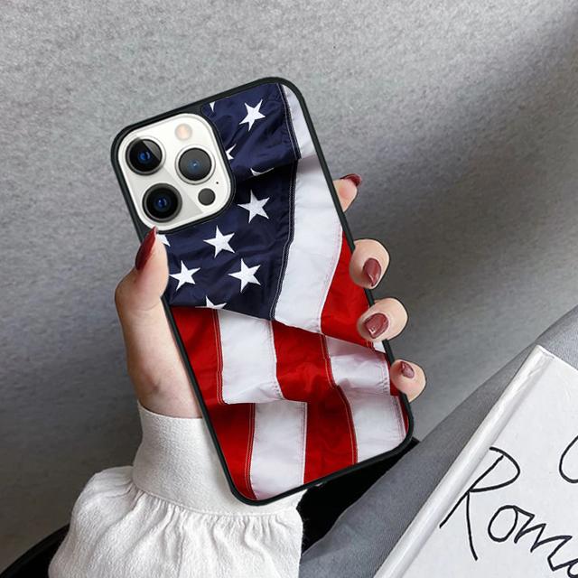 USA American Flag Phone Case Cover For iPhone 17 Air 16 15 14 Plus 12 13 Pro Max Coque Shell Fundas