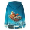 Women's Fashion Long Sleeve Christmas Print Loose Hooded Sweatshirt Top