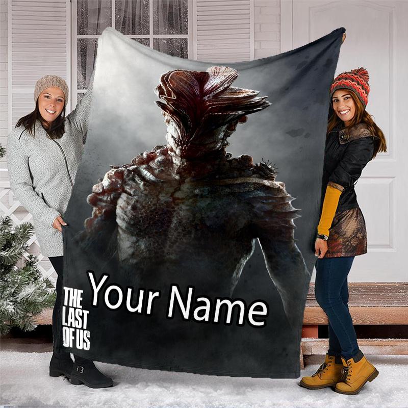 Custom Name The Last of Us Theme Printed Blanket - Perfect for Couch, Bed, Travel & Outdoor Use | Machine Washable, Cozy & Durable.