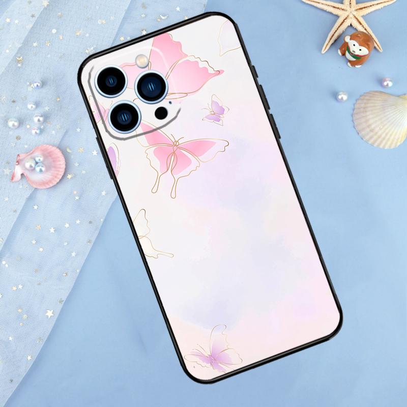 

Cute Butterfly Case For iPhone 17 Pro Max16 15 14 13 11 12 Pro Max Plus 12 13 Mini 16e 17 Air Back Cover iPhone 14