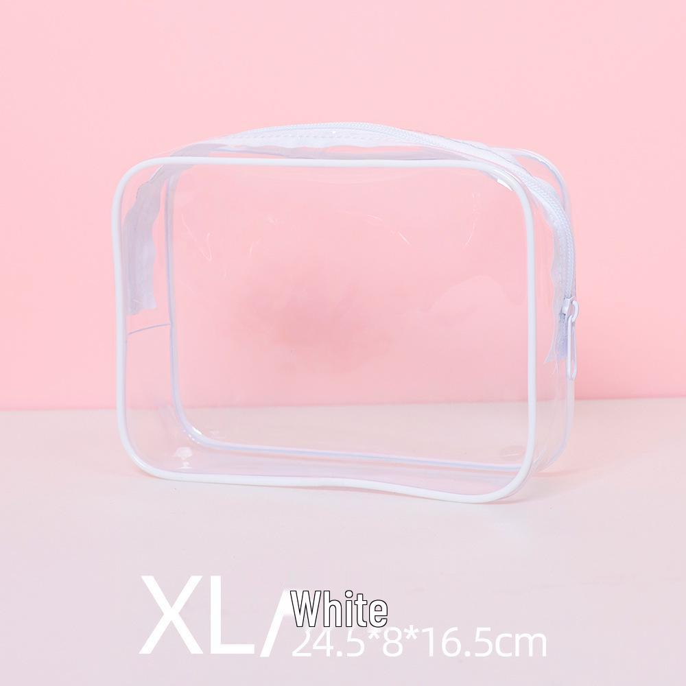 Transparent PVC Waterproof Makeup and Toiletries Bag - Personalized Logo Option, Multi-Functional Travel Storage