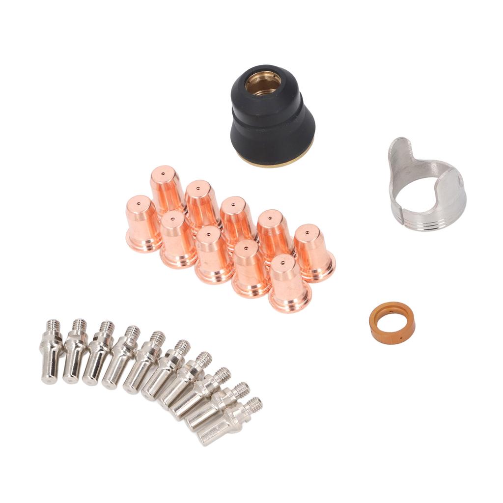 23PCS Set Plasma Cutter Consumables Plasma Cutting Nozzle Electrode Shield Cup and Ring
