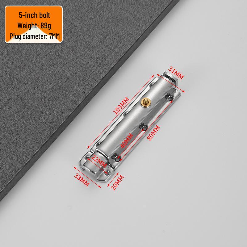 Stainless Steel Automatic Spring Bolt for Small Doors and Windows - Surface Mounted Latch for Wooden and Bathroom Doors