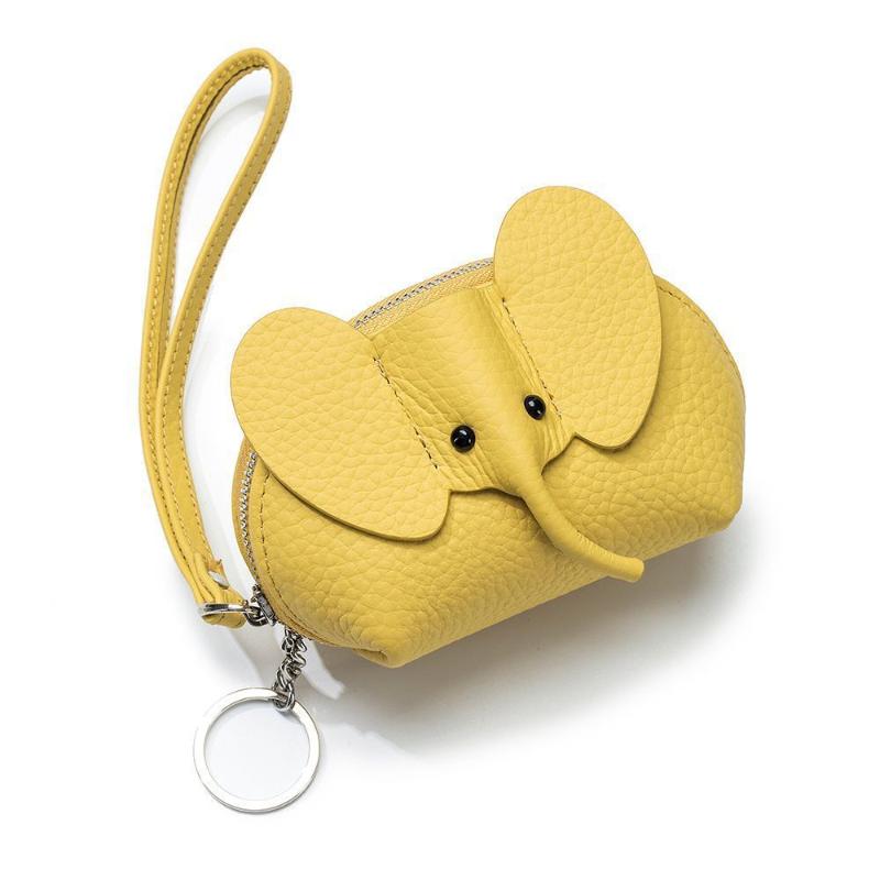 Cute Small Elephant Wallet Cosplay Anime Pu Purse Elephant Japanese Bag Backpack Pendant Creative Lipstick Zipper Card Bag