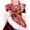 Rot-Gold Jacquard Snegurochka Weihnachtspuppe