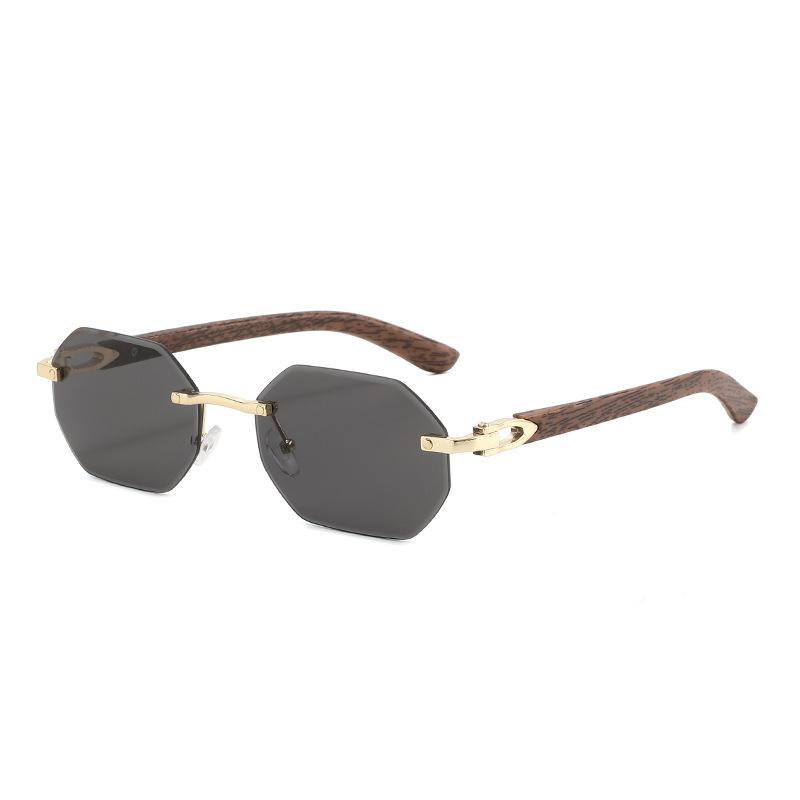 Trend infinity polygonal glasses gradual change simple light luxury sunglasses color-changing glasses bag flower stand sunshade sunglasses versatile