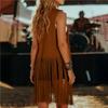 Fashionable Women's Shawl- Fringed Vest, Sleeveless Mid-length Vest.