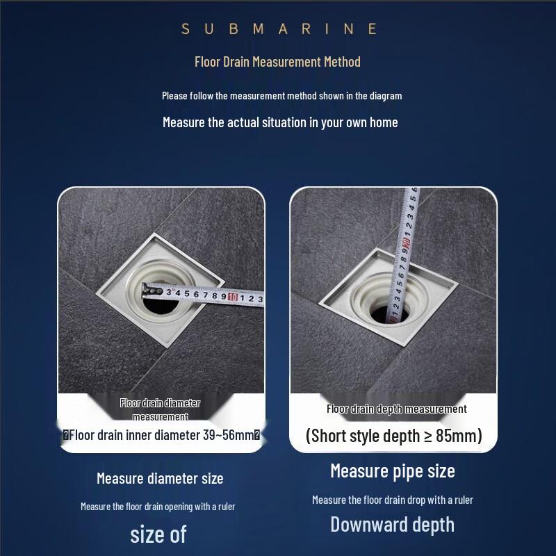 Submarine Stainless Steel Anti-Odor Floor Drain Core with Deep Water Seal