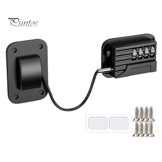 

Замок двери морозильной камеры холодильника с регулируемой паролем конструкцией, установка без инструментов, простая установка, замок двери холодильника с защитой от детей 1pc чёрный