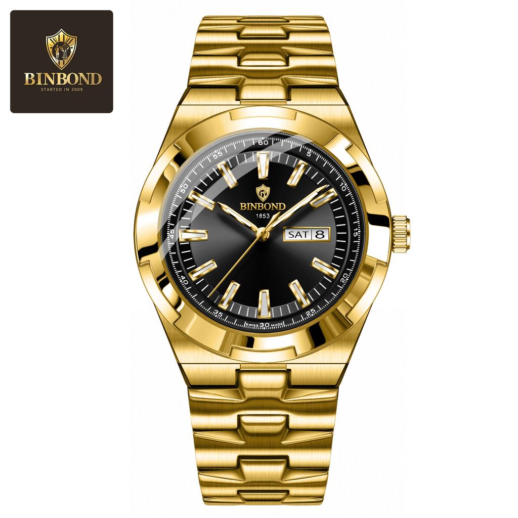 Man Wristwatch Quartz Men Business Watches Waterproof Luminous Date Week Stainless Steel Watch Male Reloj