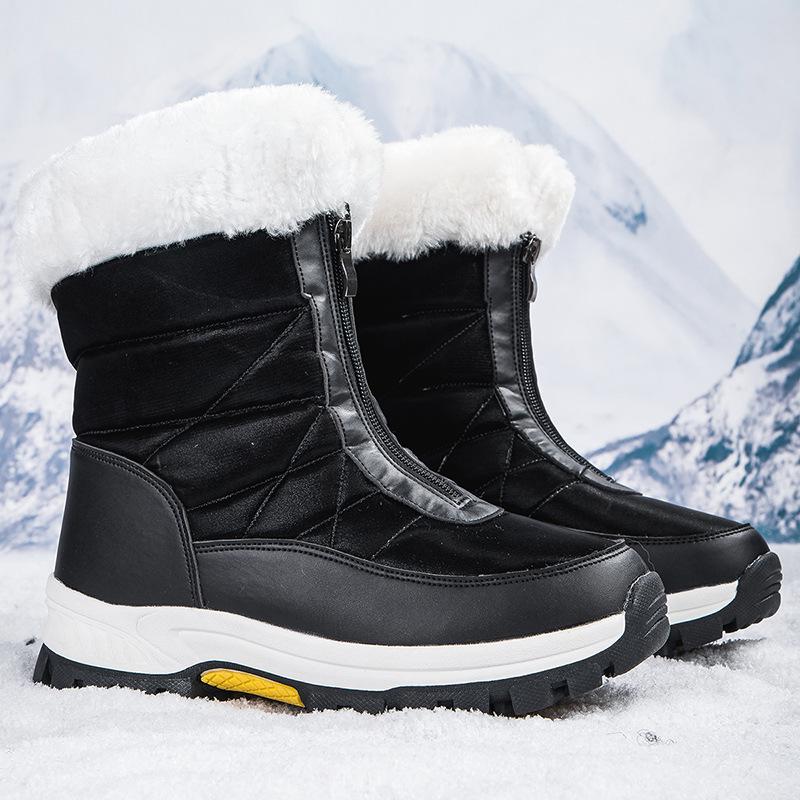 Women's Plus Velvet Warm High-Top Snow Boots - Thick Cotton, Cross-Border, Plus Size