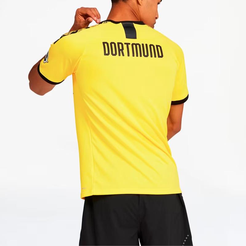 Puma Bvb Dortmund Hjemme Crew Neck Kort Erme Fotballskjorte Menn Topper 755737-01
