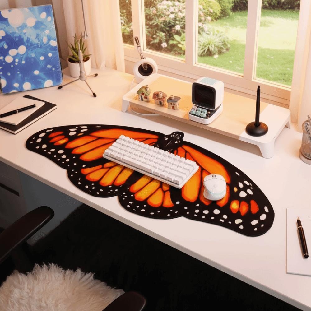 Decoration Butterfly Shape Butterfly Deskmat Wear-resistant Anti Slip Butterfly Mouse Pads Desk Protector Home