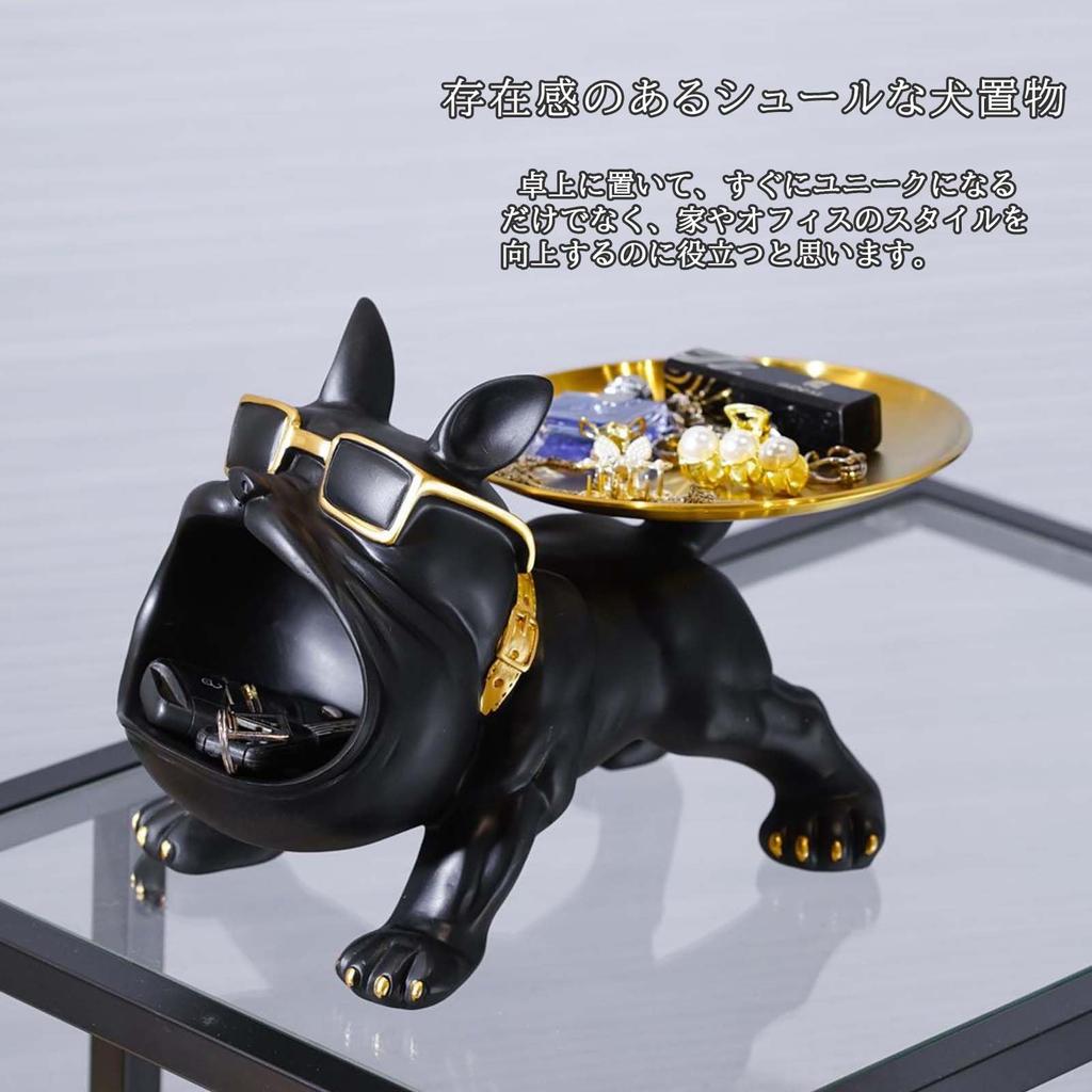 Famihot Big Mouth Französische Bulldogge Hund hält eine kreative Hundegeburtstagsaufbewahrung für Schlüssel, Fernbedienung und andere kleine Tischartikel. Perfektes Geschenk für Resin-Objekt.