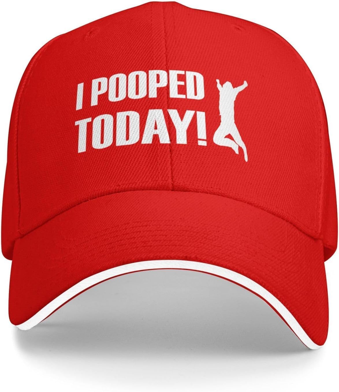 I Pooped Today Funny Graphic Baseball Cap Adult Polyester Casual Sun Hat Unisex Adjustable Adjustable