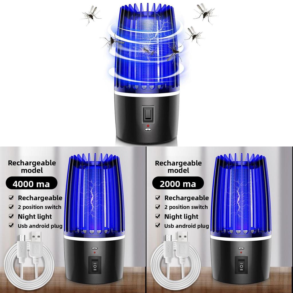 Lampe tue-moustiques USB avec grille en nickel-zinc et réglage multimode pour le voyage